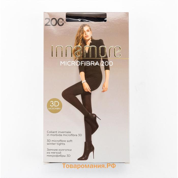 Колготки женские INNAMORE Microfibra 200 den, XL, XXL цвет чёрный (nero), размер 5