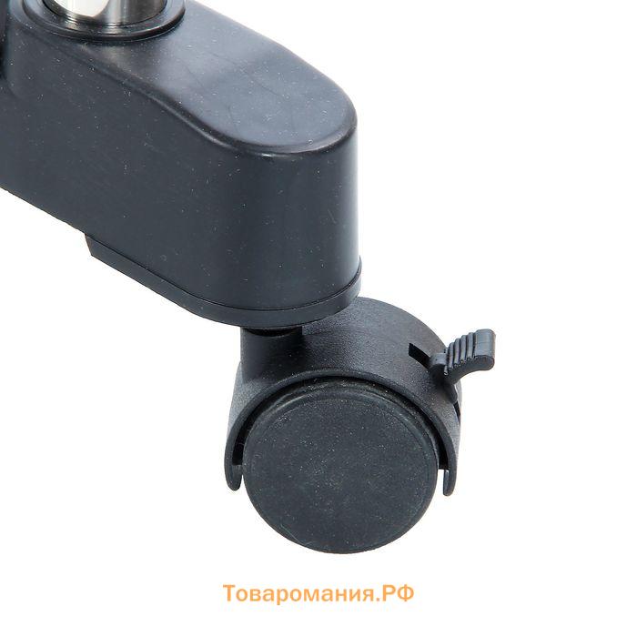 Вешалка - стойка напольная для одежды , телескопическая 90 (160) см, 1 перекладина, 80×43 см, чёрная, хромированная