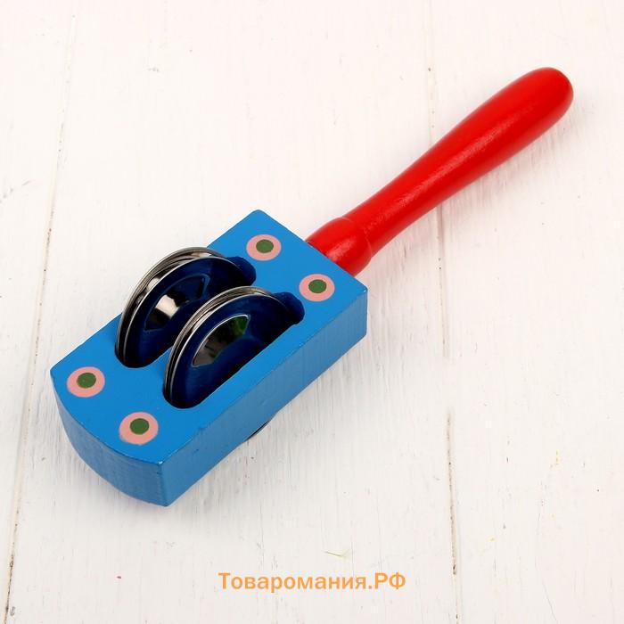 Игрушка музыкальная, погремушка с бубенцами, малая, МИКС