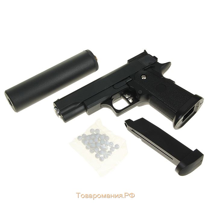 Пистолет страйкбольный "Galaxy" Colt 1911PD, с глушителем, кал. 6 мм