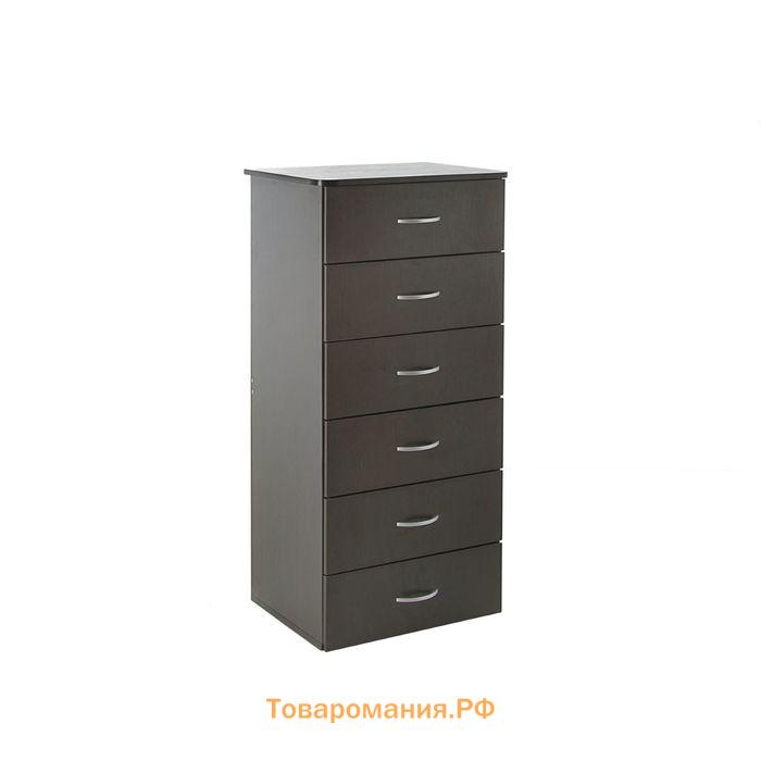 Комод для хранения Клик Мебель №5, 600×450×1250 мм, цвет венге тёмный