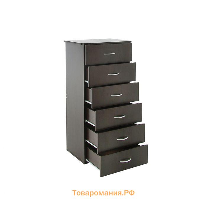 Комод для хранения Клик Мебель №5, 600×450×1250 мм, цвет венге тёмный