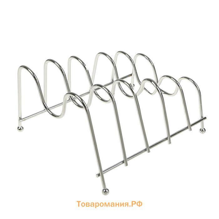 Подставка для крышек на 5 предметов , 22.5×20.5×16.5 см, хром