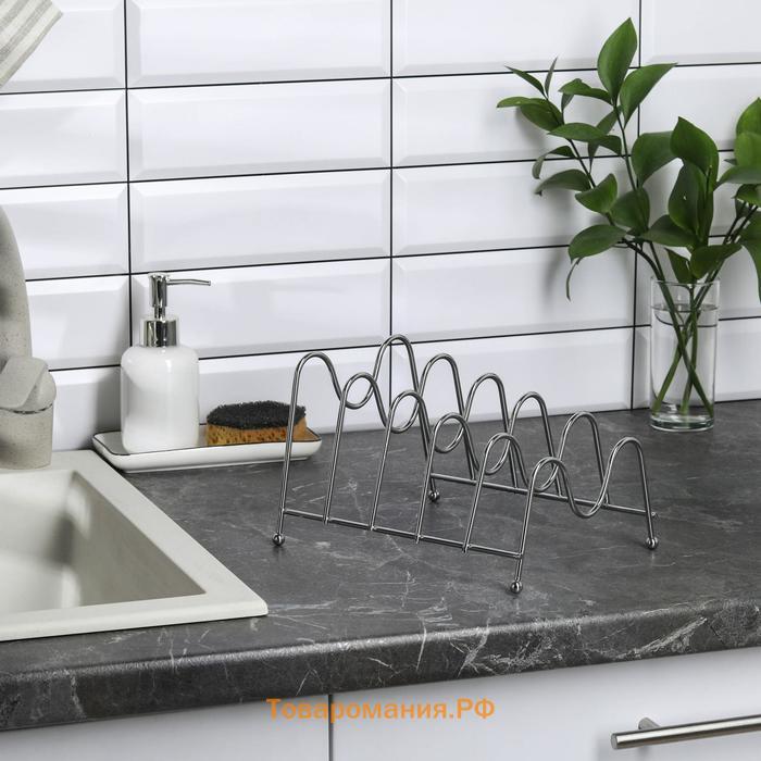 Подставка для крышек на 5 предметов , 22.5×20.5×16.5 см, хром