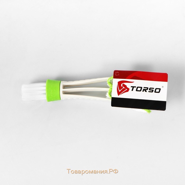 Щётка TORSO для чистки труднодоступных мест в автомобиле, 16 см, зеленый
