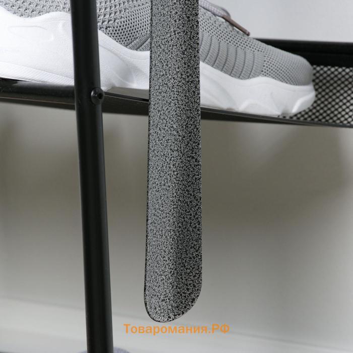 Ложка-рожок для обуви с крючком, 42×4 см