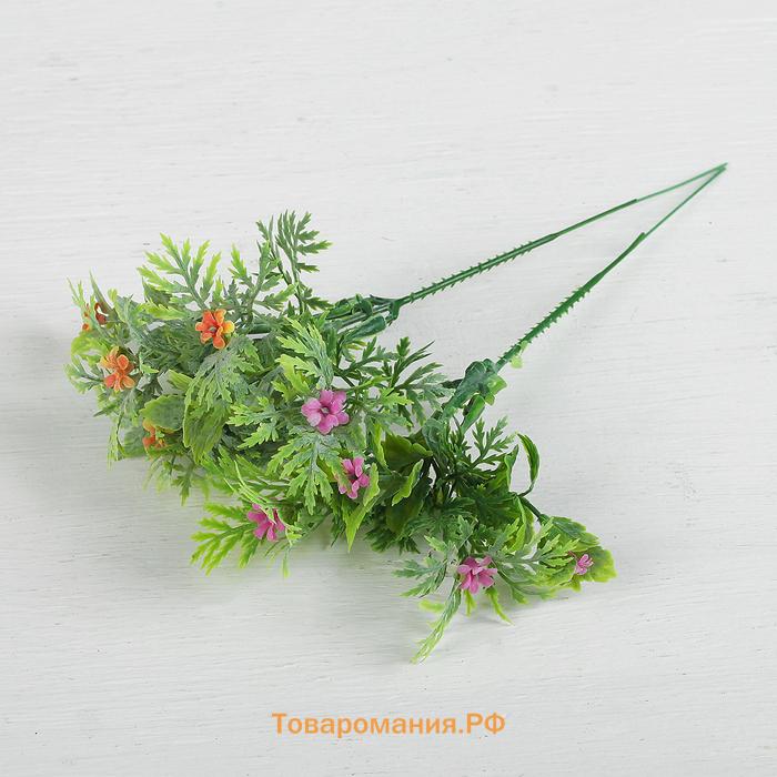 Букет «Луговой с цветами», 15 см (фасовка 5 шт., цена за 1 шт.), МИКС