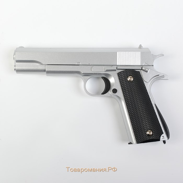 Пистолет страйкбольный "Galaxy" Colt 1911, серебристый, кал. 6 мм