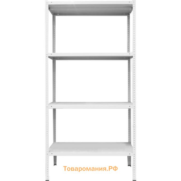 Стеллаж металлический для склада напольный ПАКС металл МС-264, 4 полки, 200×100×60 см, серый
