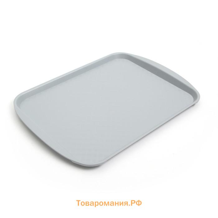 Поднос RESTOLA, пластик, 42×30 см, серый