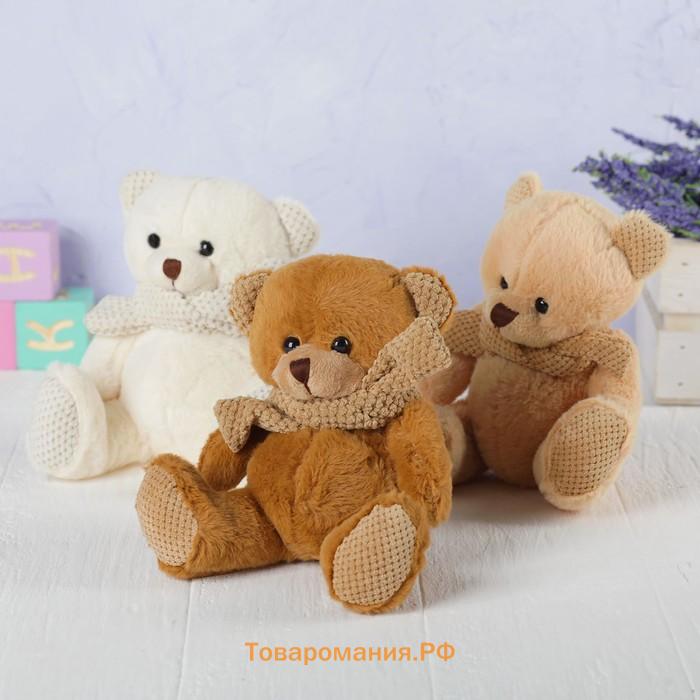 Мягкая игрушка «Мишка», в вязаном шарфике, МИКС