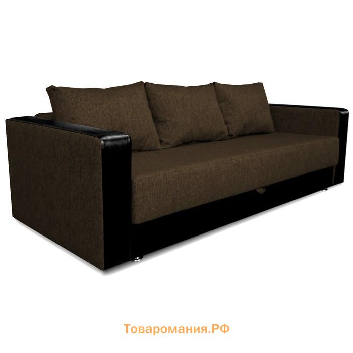Диван «ЛИДЕР», 1400×1950 мм, обивка Coffee/SUNNY DARK BROWN