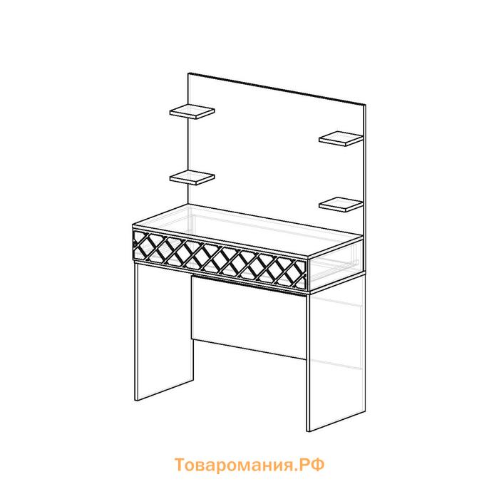 Трюмо с зеркалом «Николь», 945×445×1400 мм, цвет венге / лиственница светлая
