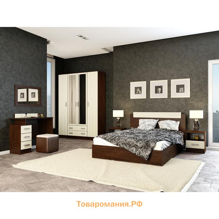 Тумба прикроватная напольная «ЭКО», 400×375×468 мм, цвет цвет венге/лоредо