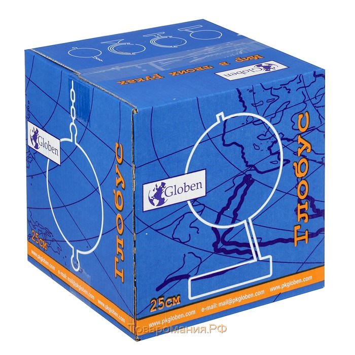 Глoбус зоогеографический (детский) «Классик Евро», диаметр 250 мм, с подсветкой