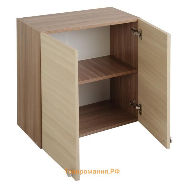 Шкаф навесной, 600×626×290 мм, цвет ясень шимо тёмный/ясень шимо светлый