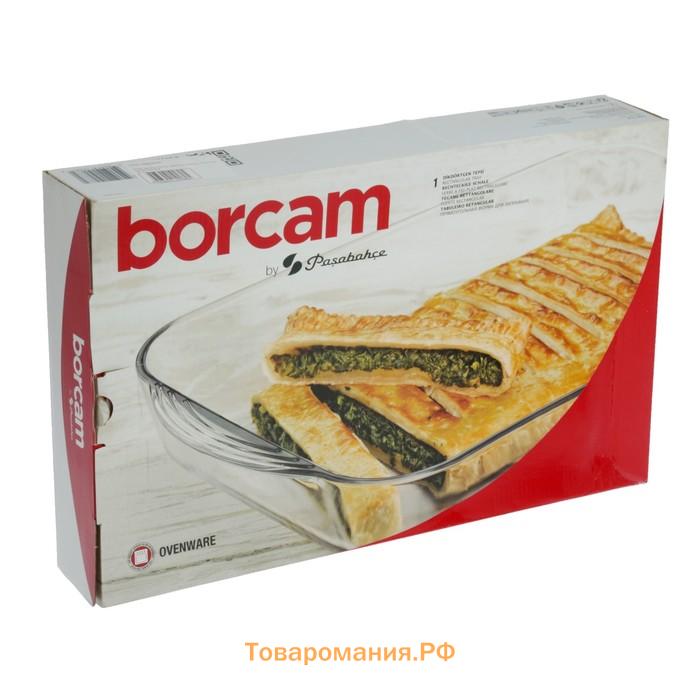 Форма для выпечки и запекания прямоугольная Paşabahçe Borcam, 3,5 л, жаропрочное стекло, прозрачная