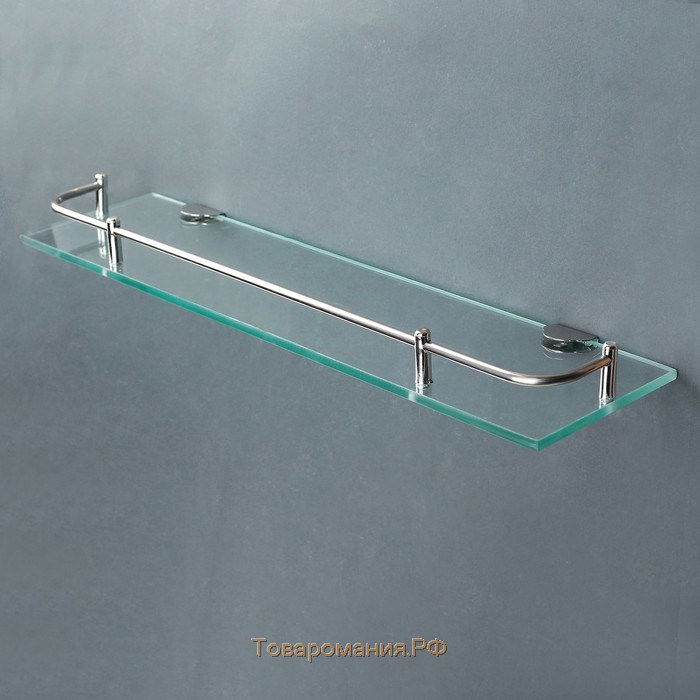 Полка для ванной комнаты Штольц Stölz, 39,5×11×3,7 см, металл, стекло