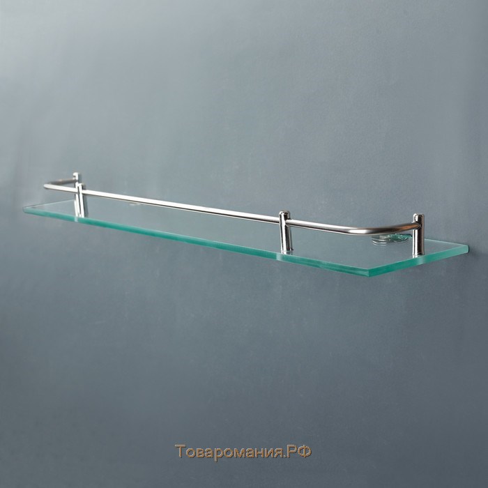 Полка для ванной комнаты Штольц Stölz, 39,5×11×3,7 см, металл, стекло