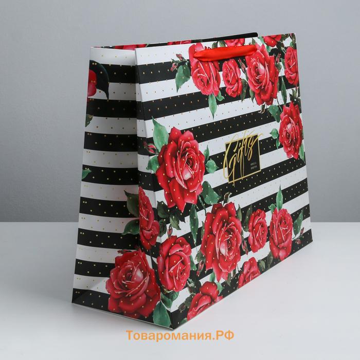 Пакет подарочный ламинированный, упаковка, «Gifts», XL 49 х 40 х 19 см