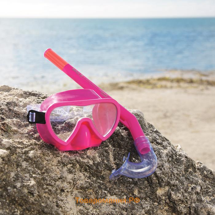 Набор для плавания Essential Lil' Glider: маска, трубка, от 3 лет, обхват 48-52 см, цвет МИКС, 24036 Bestway