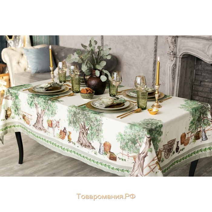 Скатерть  Olivia 180х145 см +/- 3 см, 100% хлопок, саржа 190 г/м2
