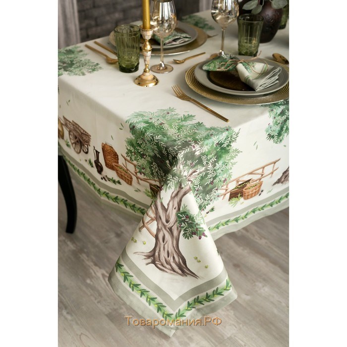 Скатерть  Olivia 180х145 см +/- 3 см, 100% хлопок, саржа 190 г/м2