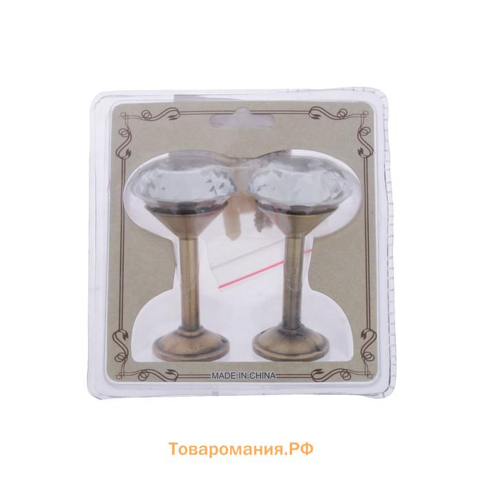 Держатель для штор Kd=001, однорожковый, цвет бронза