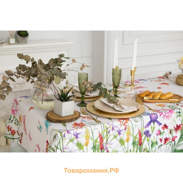Скатерть  «Луговые цветы» 180×150 см, 100 % хлопок, саржа 190 г/м²