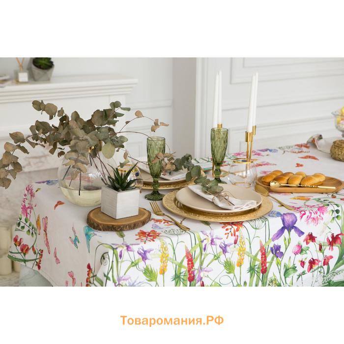 Скатерть  «Луговые цветы» 110×150 см, 100 % хлопок, саржа 190 г/м²