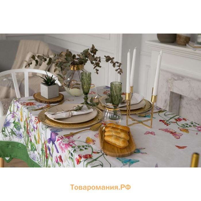 Скатерть  «Луговые цветы» 110×150 см, 100 % хлопок, саржа 190 г/м²