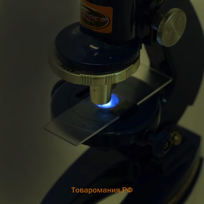 Микроскоп детский «Юный исследователь» 2 в 1, с подсветкой, сменным дисплеем и аксессуарами