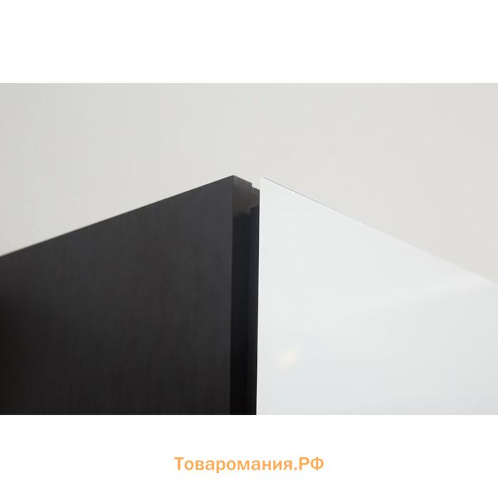 Гостиная подвесная «Линда», белый ЛДСП/белое стекло