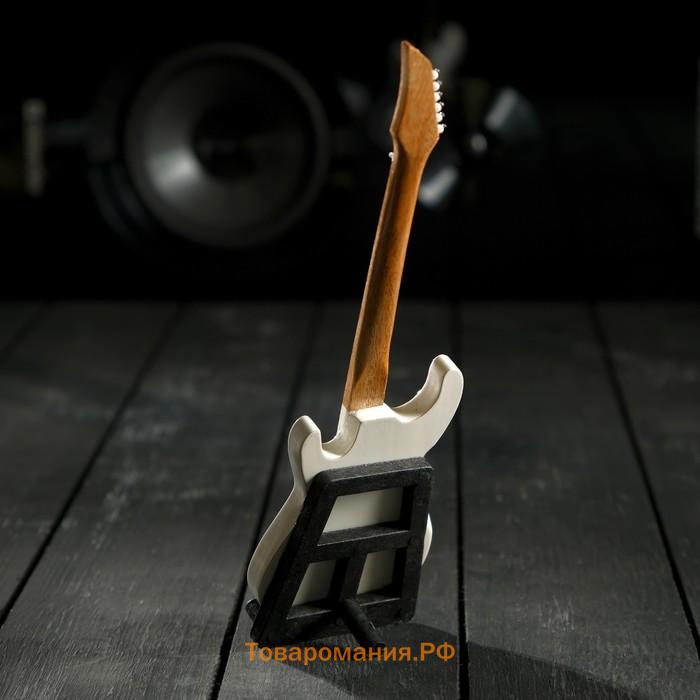 Гитара сувенирная "Ibanez" бело-чёрная, на подставке 24х8х2 см