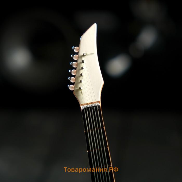 Гитара сувенирная "Ibanez" бело-чёрная, на подставке 24х8х2 см