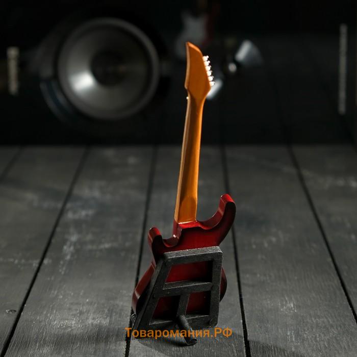 Гитара сувенирная "Ibanez" красно-белая, на подставке 24х8х2 см