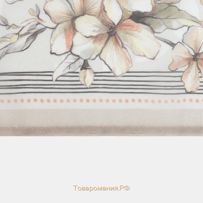 Тюль с подхватом и ламбрекеном Floral mood, 250×200 см, 100% п/э, вуаль