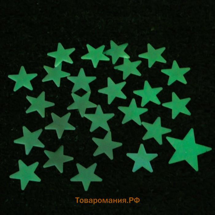 Интерьерные наклейки светящиеся TAKE IT EASY «Звезды», набор 100 шт.