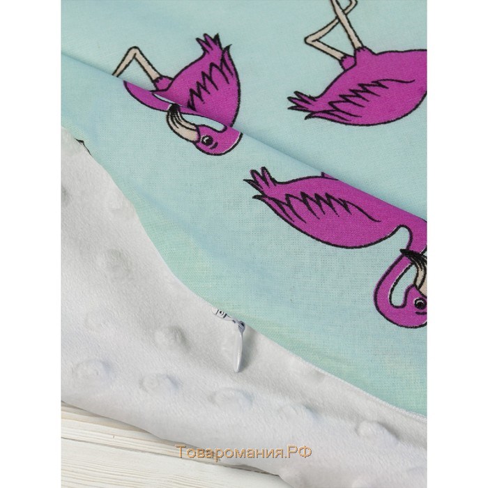 Подушка для беременных анатомическая, размер 72 × 340 см, фламинго, мятный