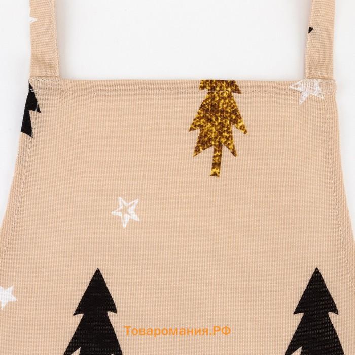 Фартук  "" Christmas mood 60х65см, 100%хл, рогожка 164 г/м2