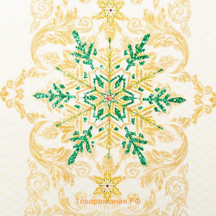 Скатерть новогодняя  "Golden Christmas" Скатерть новогодняя 150*220 +/-3см с ГМВО, 100%хл, 190г/м2