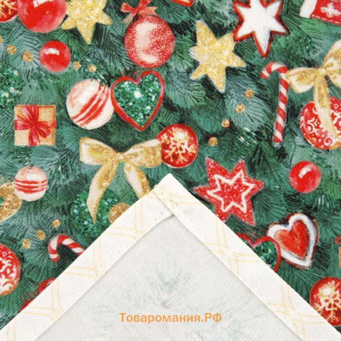 Новогоднее полотенце "" Golden Christmas 40х73 см, 100% хл, саржа 190 гр/м2