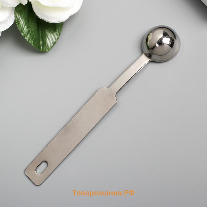 Ложка для плавления сургуча и воска, металл, 11 г, 11.5×2.6 см