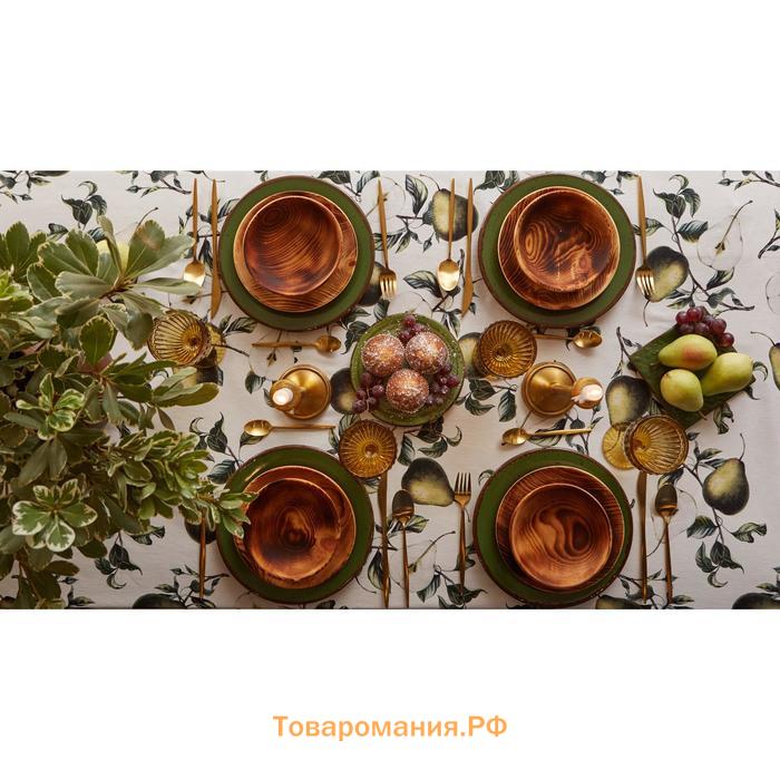 Скатерть  «Груши» 149×180 см, 100% хлопок, саржа 190 г/м²
