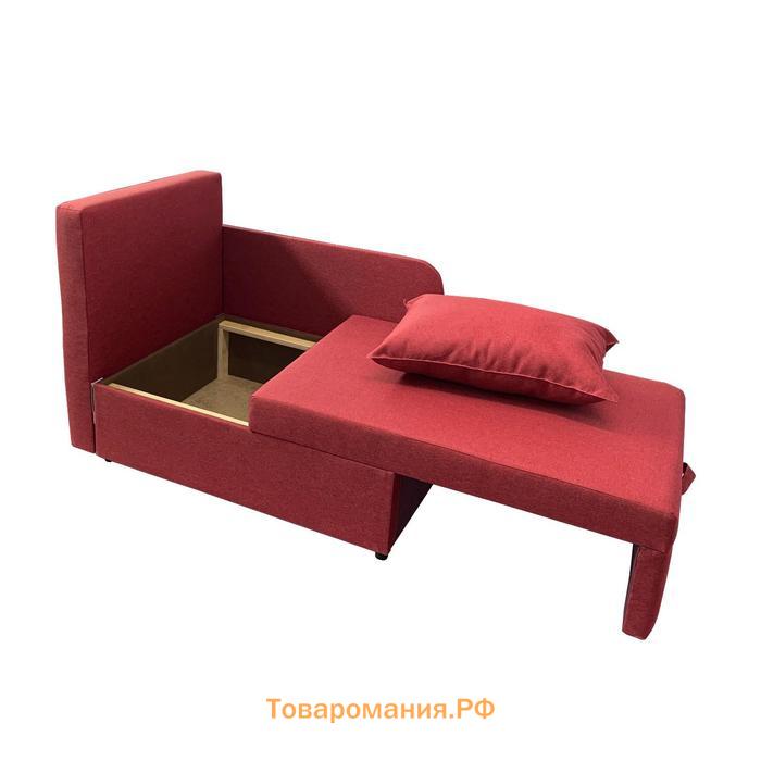 Диван кушетка NEXT NICE, со спальным местом 750×1950 мм, ткань велюр Shaggy RED