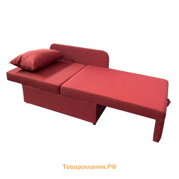 Диван кушетка NEXT NICE, со спальным местом 750×1950 мм, ткань велюр Shaggy RED