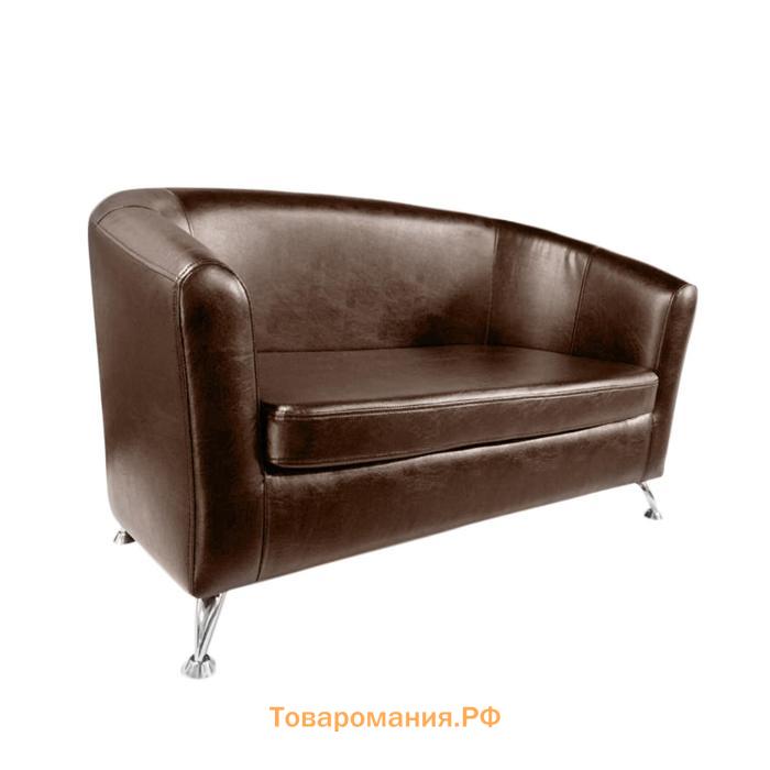 Диван офисный «Bо», 2Д экокожа, цвет TEOS BROWN
