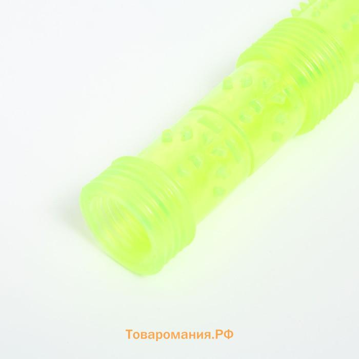 Игрушка тренировочная жевательная "Палка" полая, 24,5 см, жёлтая