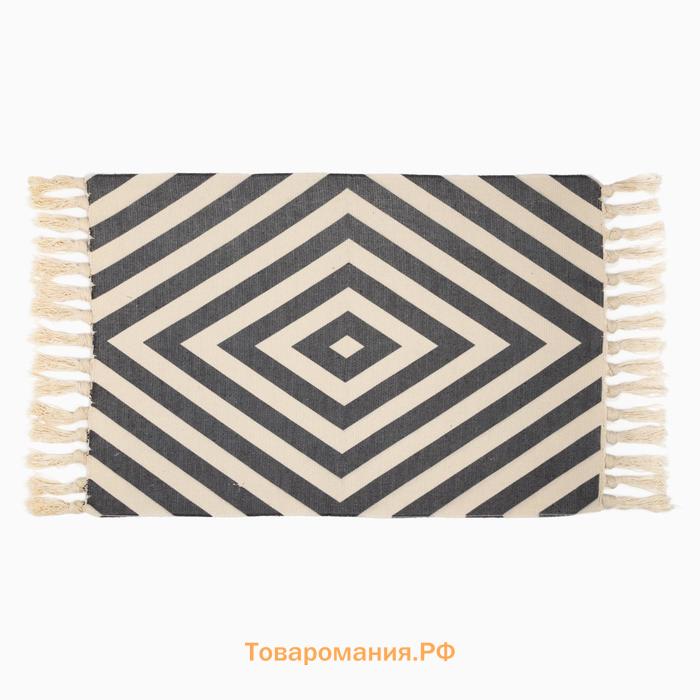 Коврик  "Ромбы" 60*90 см, 50% хл, 50% п/э