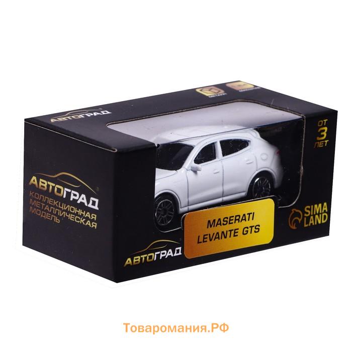 Машина металлическая MASERATI LEVANTE GTS, 1:64, цвет белый